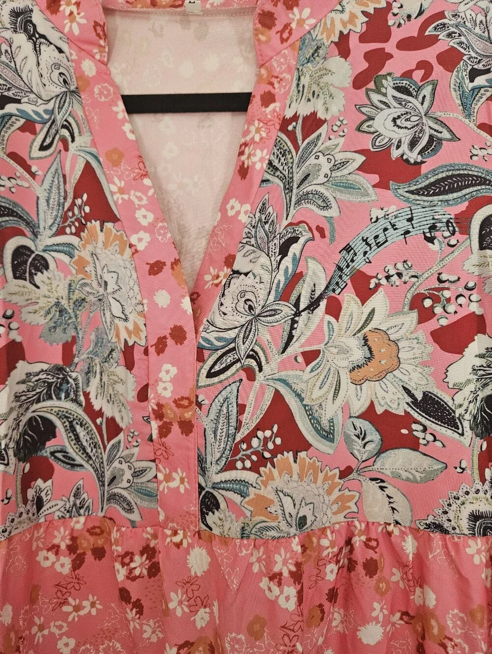 Womens Super Cute & Comfy! Tiered V-Neck Women's Dress Great Beach Lounge Wear - Picture 2 of 3
